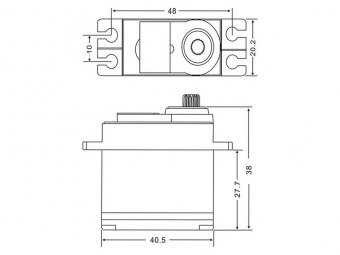 Сервомашинка цифровая JX Servo PDI-6221MG (62г/20.32/0.16/6V) стандартная