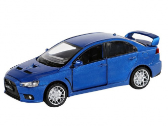 Машина ''АВТОПАНОРАМА'' Mitsubishi Lancer Evolution, синий, 1/32, свет, звук, в/к 17,5*12,5*6,5 см