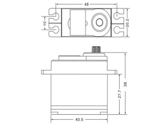 Сервомашинка аналоговая JX Servo PS-4806HB (48.5г/6.21/0.12/6V) стандартная