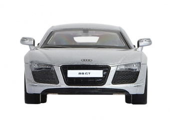 Машина ''АВТОПАНОРАМА'' Audi R8 GT, серебро, 1/43, инерция, в/к 17,5*12,5*6,5 см