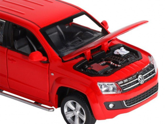 Машина ''АВТОПАНОРАМА'' Volkswagen Amarok, красный, 1/30, свет, звук, инерция, в/к 20*10*11 см