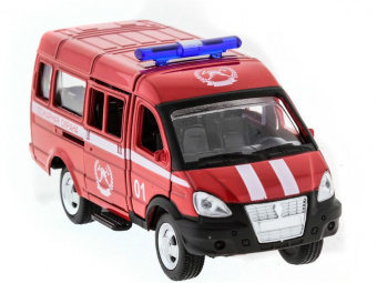 Машина АВТОПАНОРАМА инерц. ГАЗель(пожарная) 1/50, в/к 14,5*8*5,5 см
