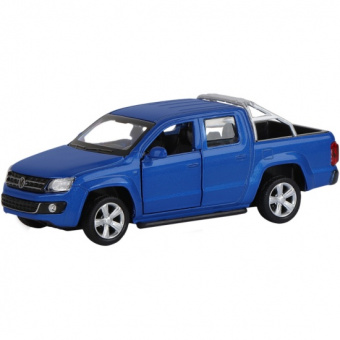 Машина АВТОПАНОРАМА Volkswagen Amarok, синий, 1/46, инерция, откр. двери, в/к 17,5*12,5*6,5 см