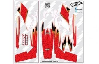 Комплект наклеек Upgrade R/C на капот Blade 350 QX DNA Red 