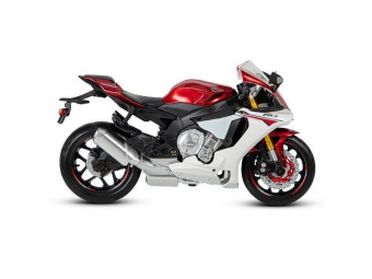 Мотоцикл АВТОПАНОРАМА YAMAHA YZF-R1, 1/12, металл, красный, свободный ход колес
