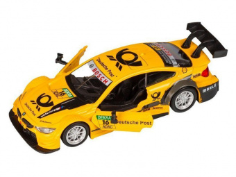 Машина АВТОПАНОРАМА BMW M3 DTM, желтый, 1/42, инерция, в/к 17,5*12,5*6,5 см