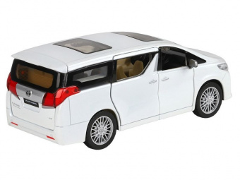 Машина ''АВТОПАНОРАМА'' Toyota Alphard, белый, 1/29, свет, звук, инерция, в/к 20*10*11 см