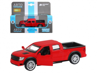 Машина АВТОПАНОРАМА Ford F-150 SVT Raptor-2, красный, 1/52, инерция, в/к 17,5*12,5*6,5 см