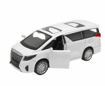 Машина АВТОПАНОРАМА Toyota Alphard, белый, 1/42, инерция, откр. двери, в/к 17,5*12,5*6,5 см