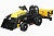 Детский электромобиль трактор с прицепом и ковшом (пульт 2.4G) Желтый