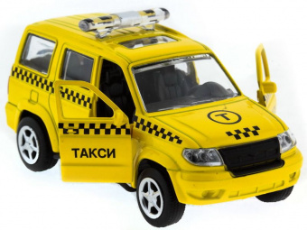 Машина ''АВТОПАНОРАМА'' инерц. УАЗ Патриот (такси) 1/50, в/к 12*7*5,5 см