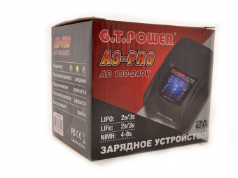 Универсальное З/У G.T.Power LiPo/NiMh (220В/2A/2-3S) T-plug/TRX/Tamiya/Mini Tamiya/XT60