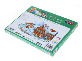 3D пазл из пенокартона ГОРНОЛЫЖНЫЙ КУРОРТ (24 детали)