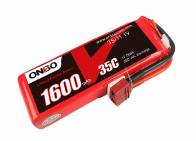 Литиевый аккумулятор Onbo 1600mAh 3S (35C) T-Dean