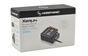 Бесколлекторный сенсорный регулятор  XeRun XR10 PRO 1S Black 120A для автомоделей масштаба 1:10 чёрн