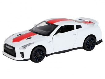 Машина АВТОПАНОРАМА Nissan GT-R (R35), 1/32, белый, свет, звук, в/к 18*9*13,5 см