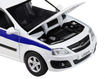 Машина ''АВТОПАНОРАМА'' LADA LARGUS Полиция, 1/24, свет, звук, инерция, в/к 24,5*12,5*10,5 см