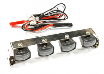 Realistic Roof Top Sport LED (4) Light Set 107mm Wide for 1/10 Scale Off-Road Vehicles