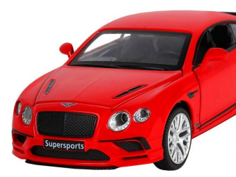 Машина ''АВТОПАНОРАМА'' Bentley Continental GT Supersports, красный, 1/32, в/к 17,5*12,5*6,5 см
