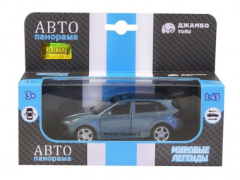 Машина ''АВТОПАНОРАМА'' Porsche Cayenne S, голубой перламутр, 1/43, инерция, в/к 17,5*12,5*6,5 см