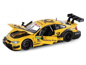 Машина ''АВТОПАНОРАМА'' BMW M4, желтый, 1/24, свет, звук, в/к 24,5*12,5*10,5 см