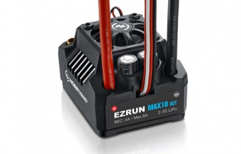 Бесколлекторный влагозащищённый регулятор EzRun MAX10 SCT для масштаба 1:10