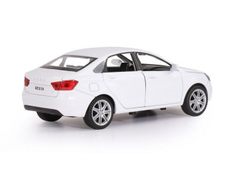 Машина '''АВТОПАНОРАМА'' LADA VESTA седан, 1/24,  белый, свет. звук. эффекты, в/к 24,5x12,5x10,5 см