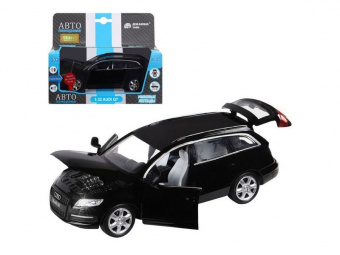 Машина ''АВТОПАНОРАМА'' Audi Q7, черный, 1/32, свет, звук, инерция, в/к 17,5*13,5*9 см