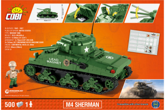Конструктор COBI Танк M4 Sherman (Шерман) COBI-3007A