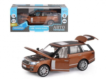 Машина ''АВТОПАНОРАМА'' Range Rover, оранжевый, 1/26, свет, звук, в/к 24,5*12,5*10,5 см