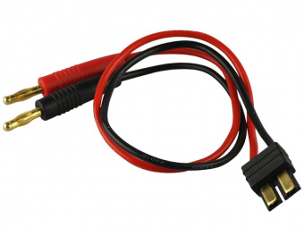 Кабель для зарядки с 4 мм бананами и разъемом TRAXXAS (папа) (14AWG, 25 см)