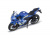 Мотоцикл АВТОПАНОРАМА SUZUKI GSR-R1000, 1/12, металл, синий, свободный ход колес Мотоцикл АВТОПАНОРАМА SUZUKI GSR-R1000, 1/12, металл, синий, свободный ход колес