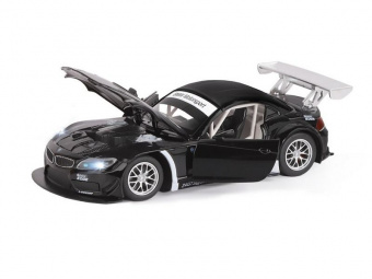 Машина ''АВТОПАНОРАМА'' BMW Z4 GT3, черный, 1/24, свет, звук, в/к 24,5*12,5*10,5 см