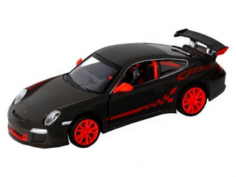 Машина АВТОПАНОРАМА Porsche 911 GT3 Cup, 1/32, темно-серый, свет, звук, в/к 17,5*13,5*9 см