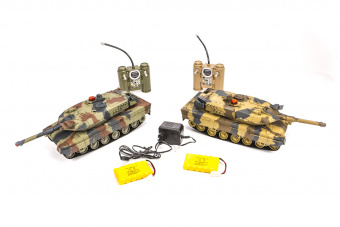 Радиоуправляемый танковый бой Huan Qi Leopard + Leopard