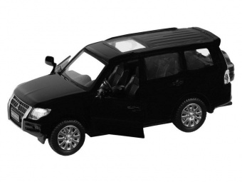 Машина АВТОПАНОРАМА Mitsubishi Pajero 4WD Tubro, черный, 1/43, инерция, в/к 17,5*12,5*6,5 см