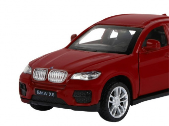 Машина АВТОПАНОРАМА BMW X6, красный, 1/43, инерция, в/к 17,5*12,5*6,5 см