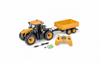 Радиоуправляемый фермерский трактор JCB с прицепом 2.4G масштаб 1:16