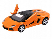 Машина АВТОПАНОРАМА Lamborghini Aventador LP700-4 Roadster, 1/43, оранжевый, инерция