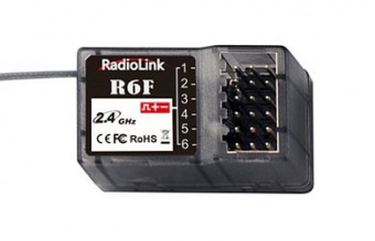 6-канальный приемник RadioLink R6F для автомоделей/катеров (совместимость - RC6GS, RC4GS, T8FB, T8S)