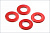 Aluminum Color (3x6x0.5mm/Red/4pcs)