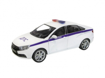 Машина ''АВТОПАНОРАМА'' LADA VESTA ''Полиция'' седан, 1/24, свет. звук. эффекты, в/к 24,5x12,5x10,5 см