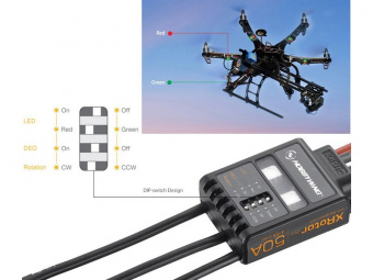 Бесколлекторный регулятор Hobbywing XRotor Pro-50A-Dual Pack (50A-70A, Copter)