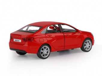 Машина ''АВТОПАНОРАМА'' LADA VESTA седан, 1/24,  красный, свет. звук. эффекты, в/к 24,5x12,5x10,5 см