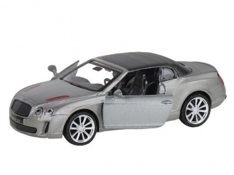 Машина ''АВТОПАНОРАМА'' Bentley Supersport ISR серый, 1/43, инерция, в/к 17,5*12,5*6,5 см