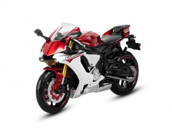 Мотоцикл АВТОПАНОРАМА YAMAHA YZF-R1, 1/12, металл, красный, свободный ход колес