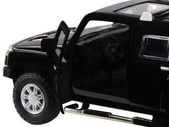 Машина ''АВТОПАНОРАМА'' Hummer H3, черный, 1/32, свет, звук, инерция, в/к 17,5*13,5*9 см