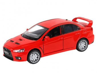 Машина АВТОПАНОРАМА Mitsubishi Lancer Evolution, 1/32, красный, свет, звук, в/к 17,5*12,5*6,5 см