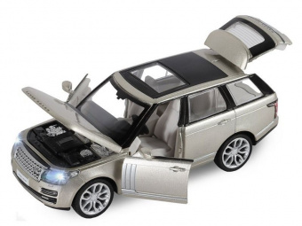 Машина ''АВТОПАНОРАМА'' 2013 Range Rover, золотой, 1/34, свет, звук, инерция, в/к 17,5*13,5*9 см