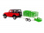 Машина АВТОПАНОРАМА Jeep Wrangler c прицепом, 1/43, открываются передние двери, инерция, в/к Машина АВТОПАНОРАМА Jeep Wrangler c прицепом, 1/43, открываются передние двери, инерция, в/к